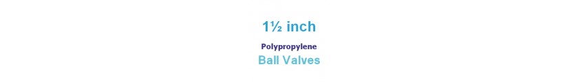 Polypropylene 1 1/2 inch Valves